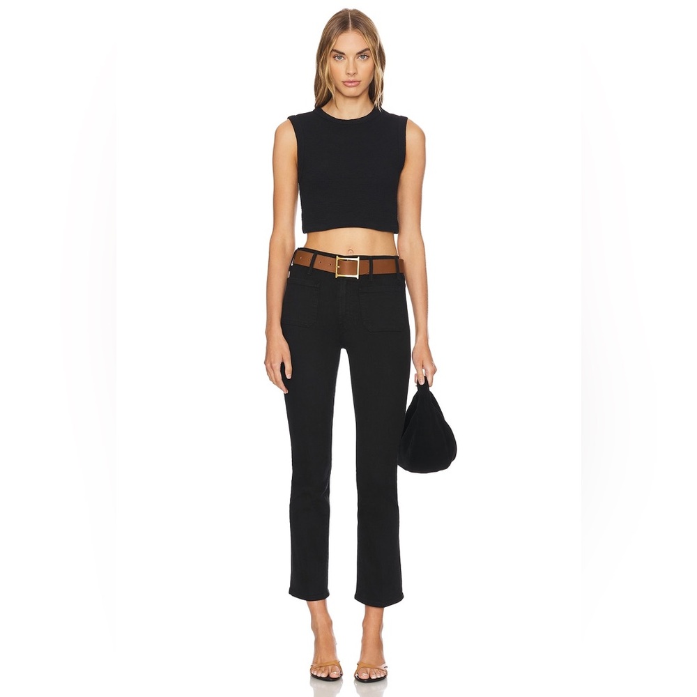 Mother The Patch Pocket Insider Ankle in Pitch
size 26